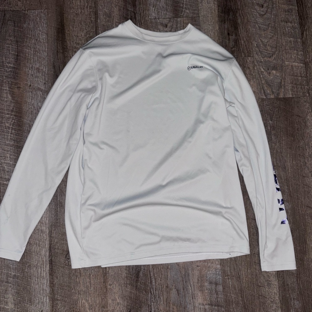 Magellan Outdoors White Long Sleeve Men's Shirt